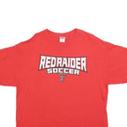 GILDAN Mens Red Redraider Soccer Graphic T-Shirt XL Short Sleeve Crew Neck