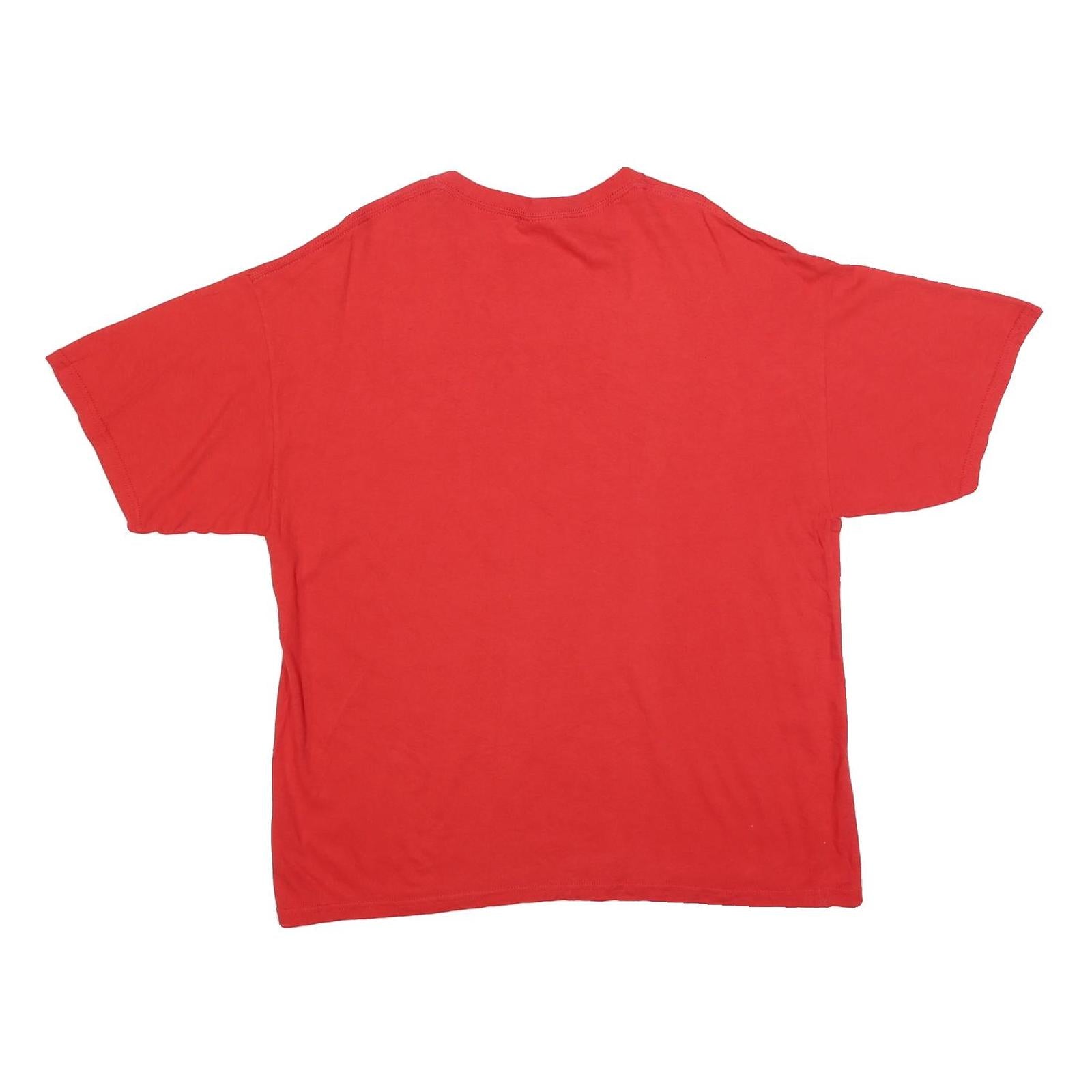 GILDAN Mens Red Redraider Soccer Graphic T-Shirt XL Short Sleeve Crew Neck