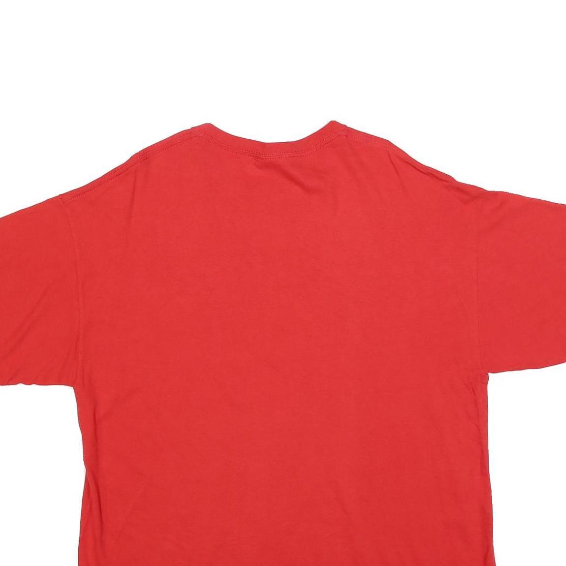 GILDAN Mens Red Redraider Soccer Graphic T-Shirt XL Short Sleeve Crew Neck