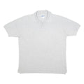 REEBOK Mens Grey Short Sleeve Plain Cotton Blend Polo Shirt S Casual Sport