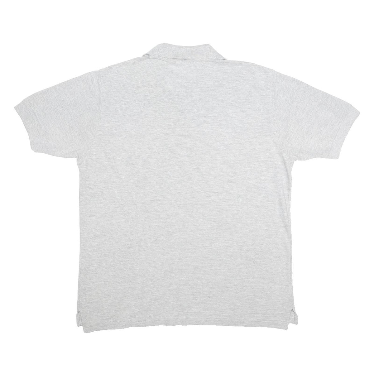 REEBOK Mens Grey Short Sleeve Plain Cotton Blend Polo Shirt S Casual Sport