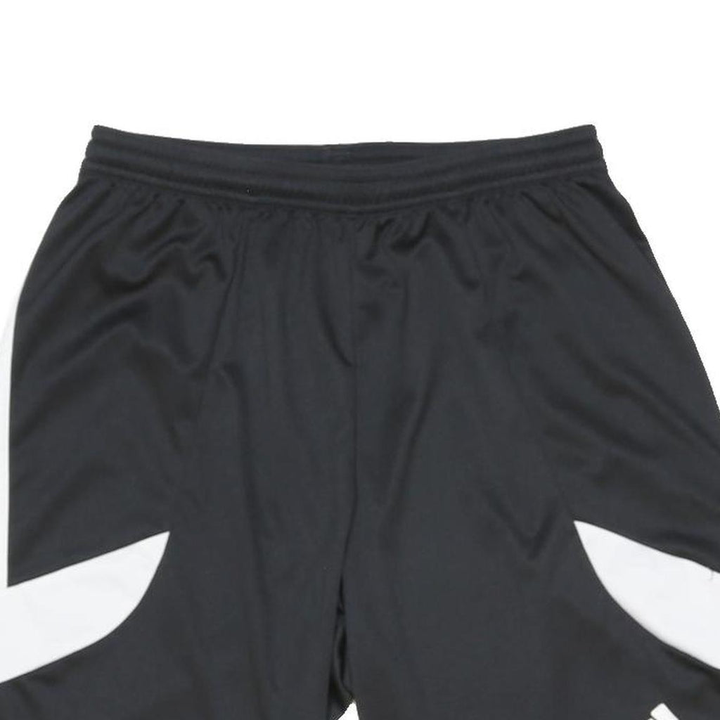 ADIDAS Mens Black Sports Shorts S W25 White Trim Comfortable Fit Elastic Waist