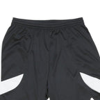 ADIDAS Mens Black Sports Shorts S W25 White Trim Comfortable Fit Elastic Waist