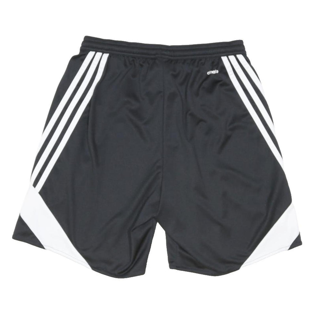 ADIDAS Mens Black Sports Shorts S W25 White Trim Comfortable Fit Elastic Waist