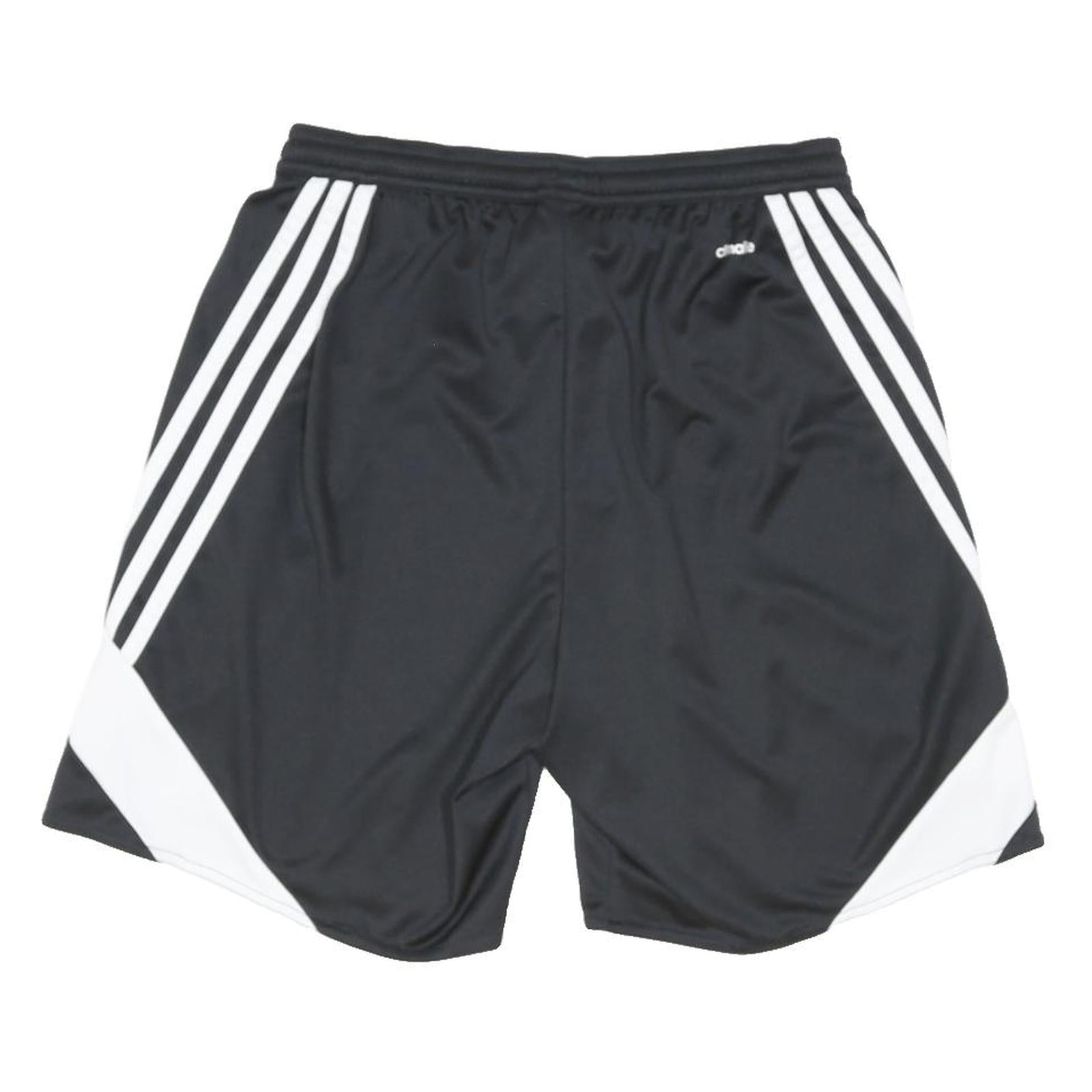 ADIDAS Mens Black Sports Shorts S W25 White Trim Comfortable Fit Elastic Waist