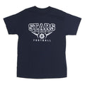 Mens Navy Blue Stars Football Graphic T-Shirt M Short Sleeve Crew Neck Casual