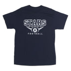 Mens Navy Blue Stars Football Graphic T-Shirt M Short Sleeve Crew Neck Casual