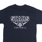 Mens Navy Blue Stars Football Graphic T-Shirt M Short Sleeve Crew Neck Casual