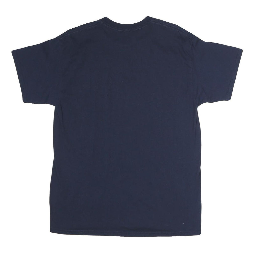 Mens Navy Blue Stars Football Graphic T-Shirt M Short Sleeve Crew Neck Casual