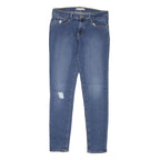 LEVI'S Womens Blue Regular Skinny Denim Medium W28 L27 Distressed Jeans