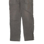 CARHARTT Mens Regular Cotton Blend Grey Trousers W36 L32 Workwear Zip Closure