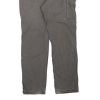 CARHARTT Mens Regular Cotton Blend Grey Trousers W36 L32 Workwear Zip Closure
