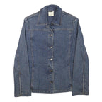 FERRE Womens Blue Denim Jacket M Cotton Blend Button Closure Plain Stylish