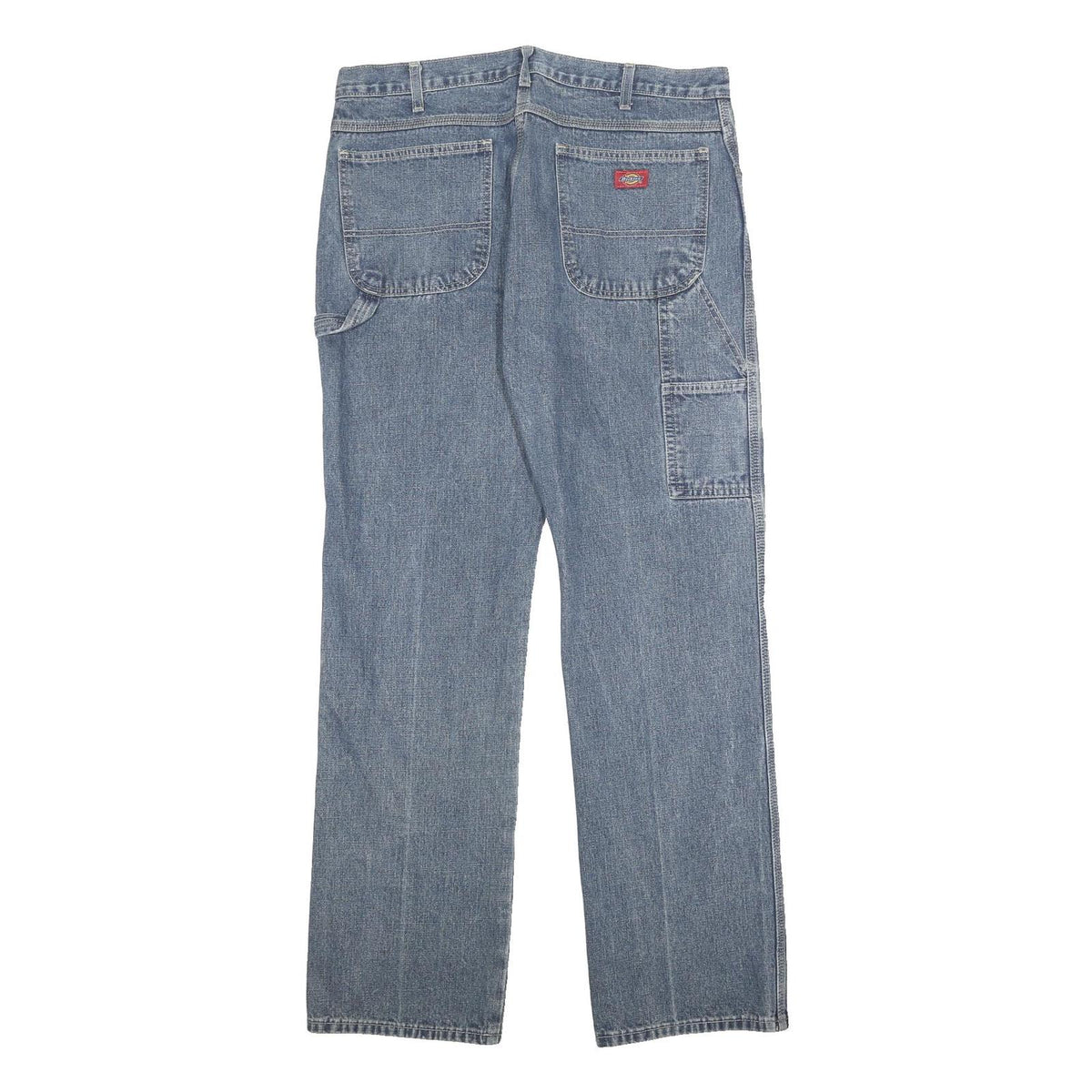 DICKIES Mens Jeans Blue Relaxed Straight Denim Medium W36 L34 Workwear