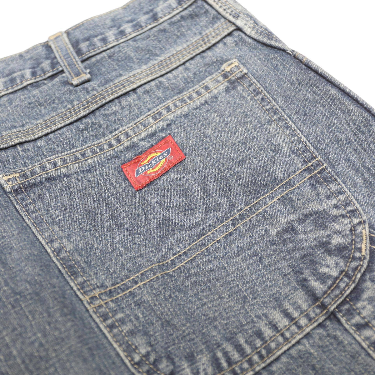DICKIES Mens Jeans Blue Relaxed Straight Denim Medium W36 L34 Workwear