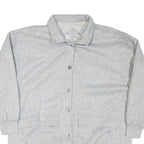 CURRENT SEEN Womens Grey Casual Button Cotton Blend Jacket L Plain Comfortable