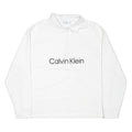 CALVIN KLEIN Mens Jumper White 1/4 Zip M