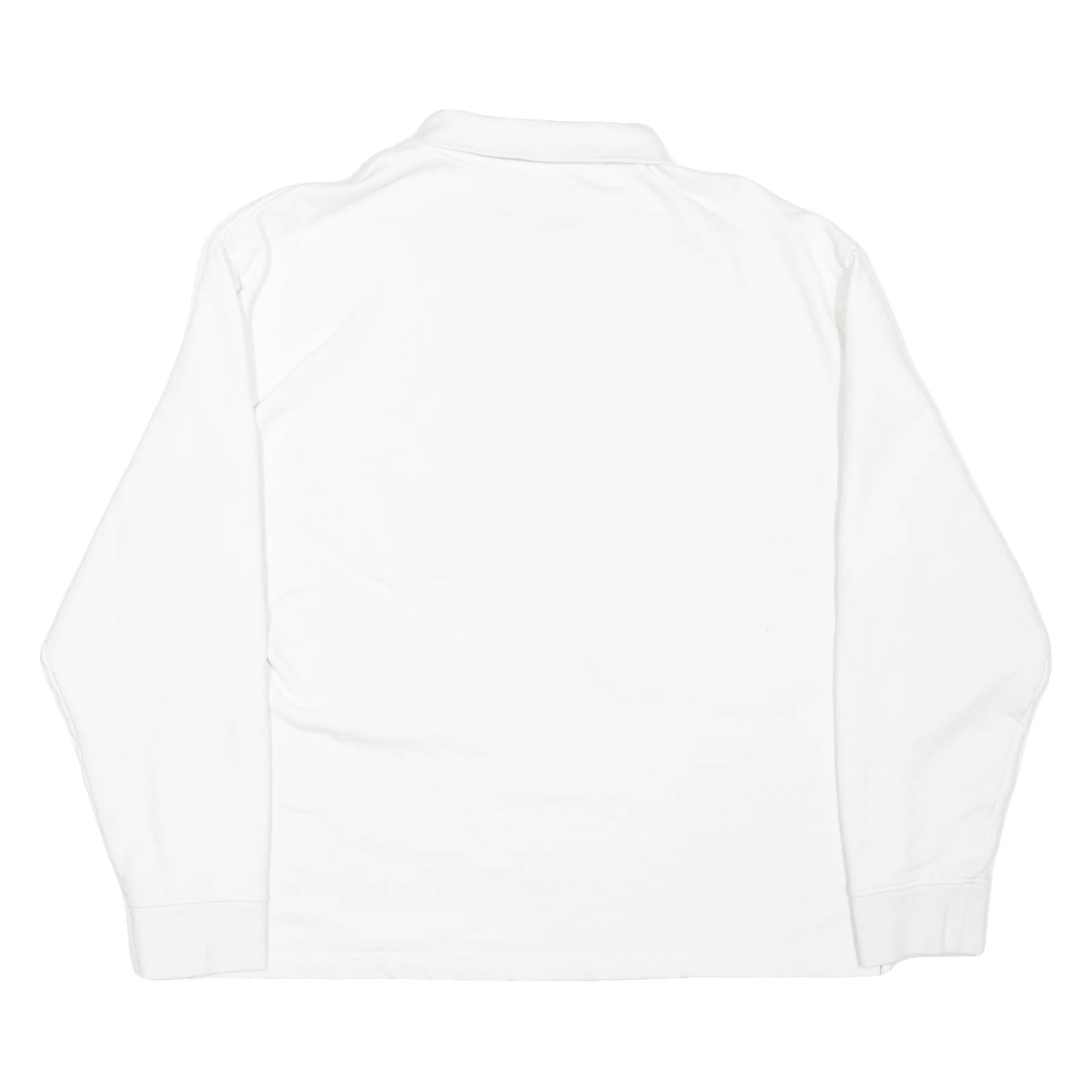 CALVIN KLEIN Mens Jumper White 1/4 Zip M