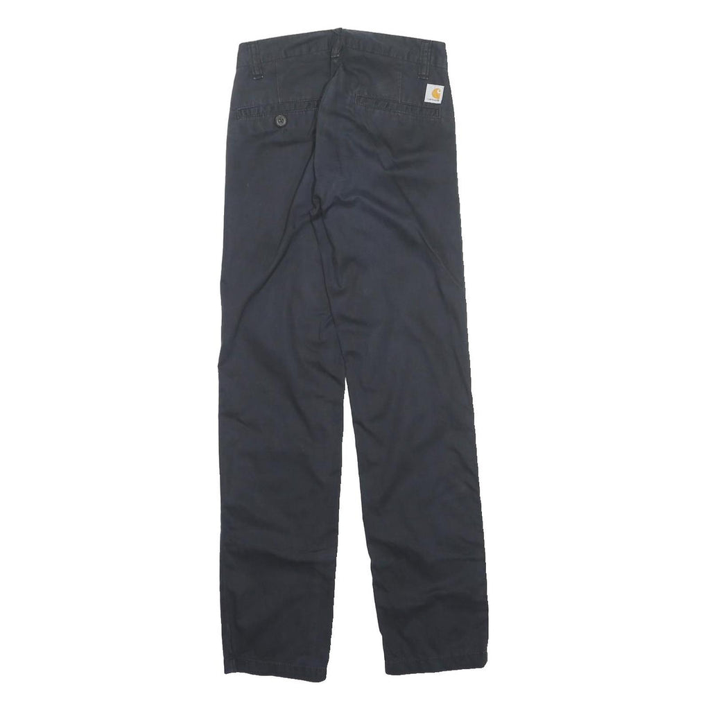 CARHARTT Womens Black Regular Fit Straight Leg Trousers W28 L32 Workwear Zip