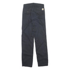 CARHARTT Womens Black Regular Fit Straight Leg Trousers W28 L32 Workwear Zip