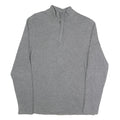 MICHAEL KORS Mens Grey 1/4 Zip Sweatshirt L Polyester Blend Pullover Casual