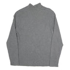 MICHAEL KORS Mens Grey 1/4 Zip Sweatshirt L Polyester Blend Pullover Casual