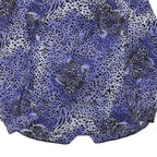 SERGIO DI LAURENTI Womens Blue Black Printed Shirt Long Sleeve Collared L