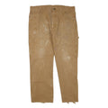 DICKIES Mens Jeans Beige Regular Straight Denim W38 L30 Workwear Durable Zip