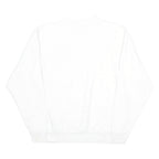 ONEITA Mens White Maine Down East Crew Neck L Cotton Blend Sweatshirt