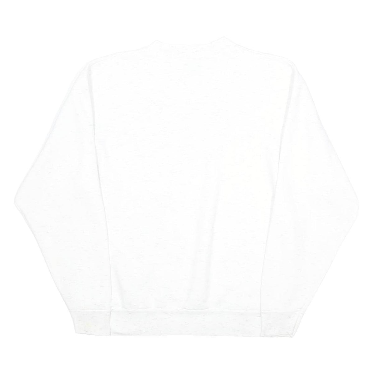 ONEITA Mens White Maine Down East Crew Neck L Cotton Blend Sweatshirt