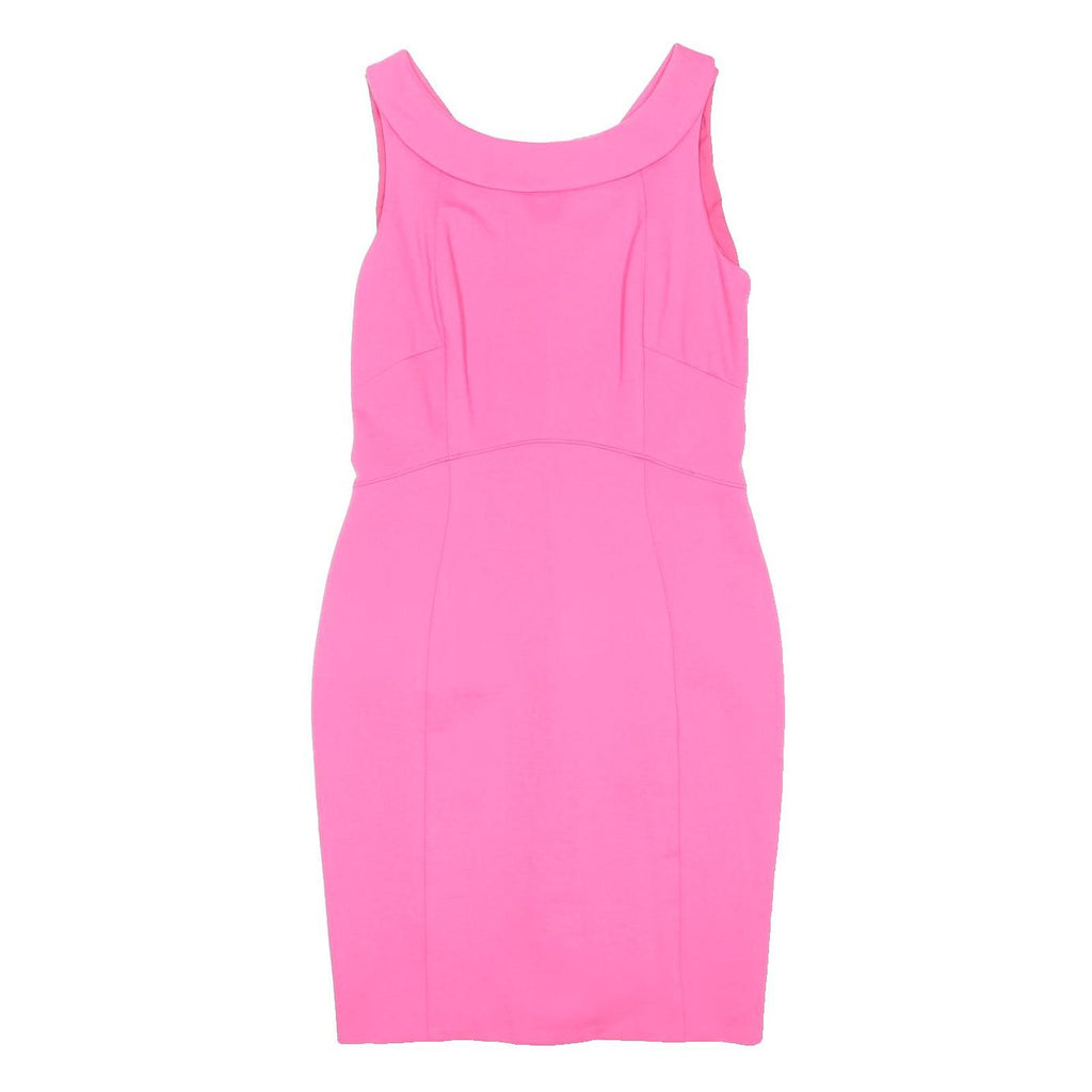 LANDS END Womens Pink Sleeveless Bodycon Polyester Blend Dress UK 14