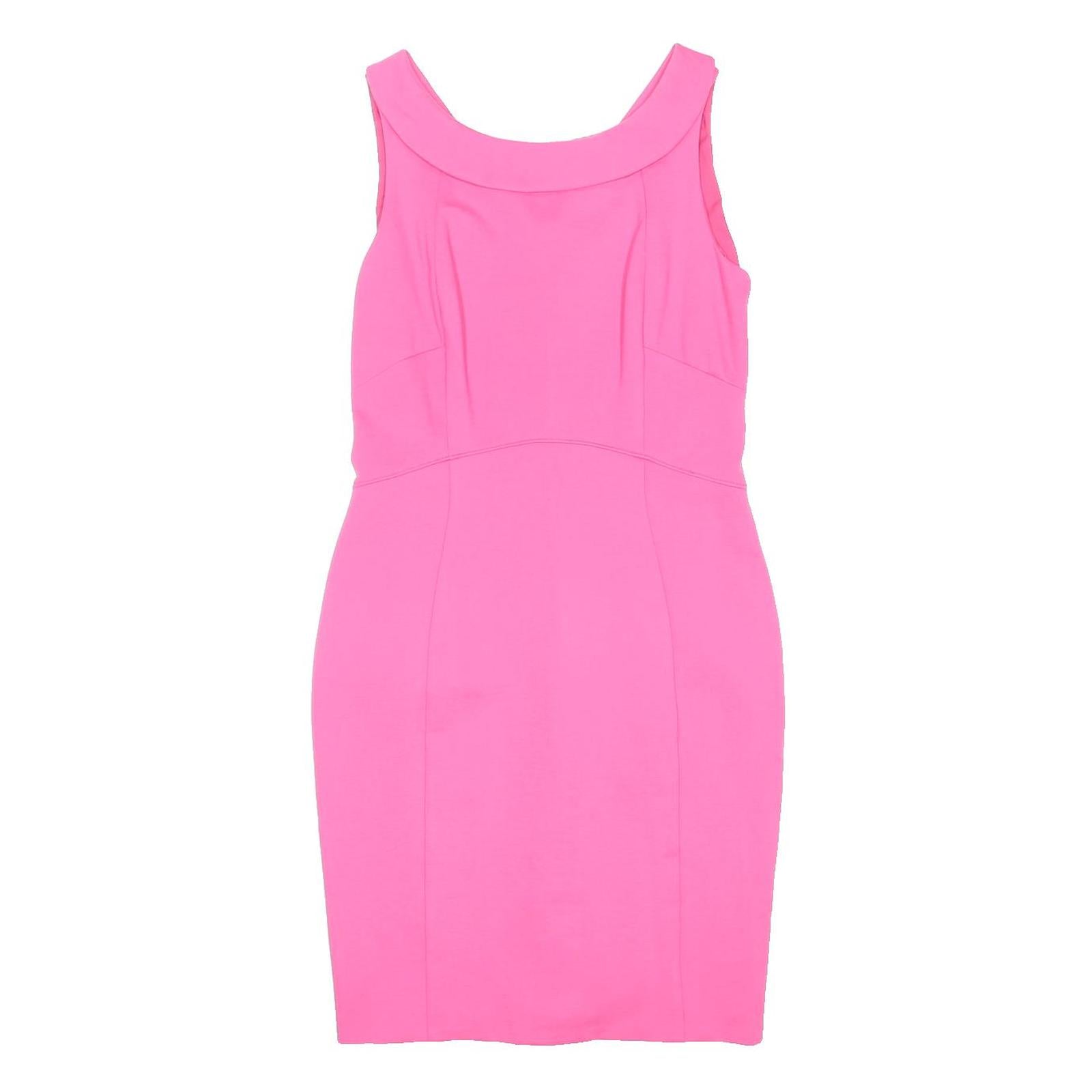 LANDS END Womens Pink Sleeveless Bodycon Polyester Blend Dress UK 14
