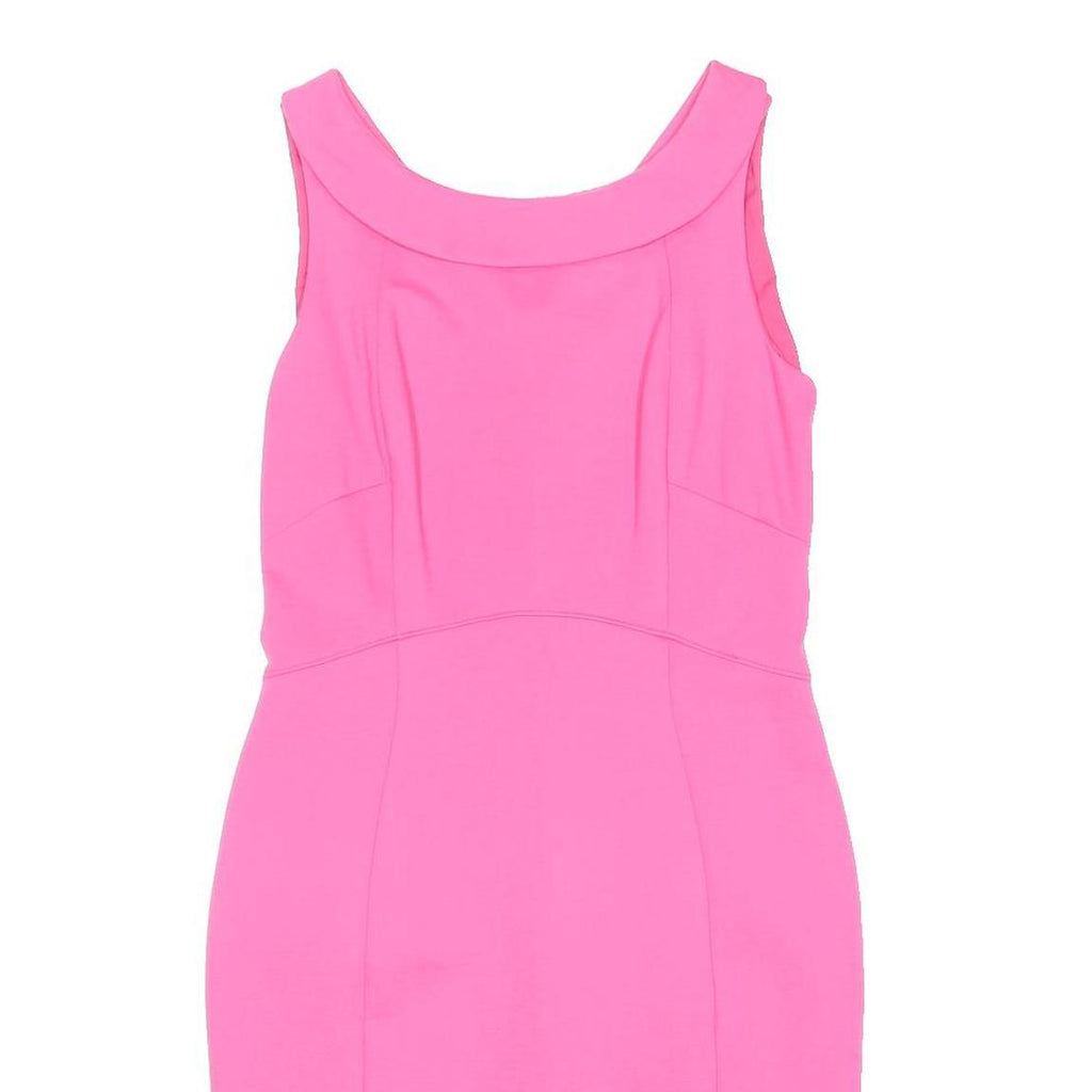 LANDS END Womens Pink Sleeveless Bodycon Polyester Blend Dress UK 14