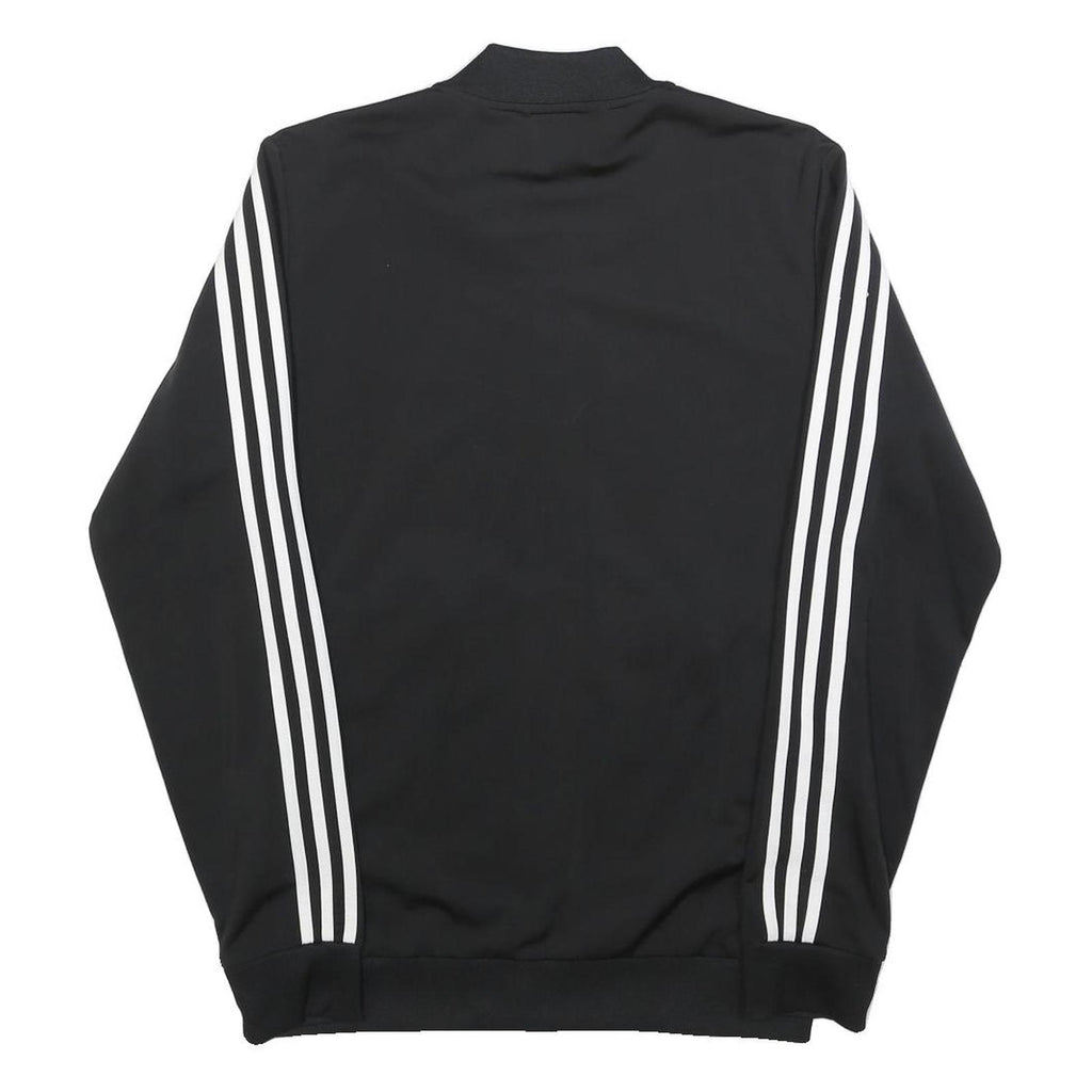 ADIDAS Mens Black Track Jacket S Polyester Plain Athletic Zip Closure