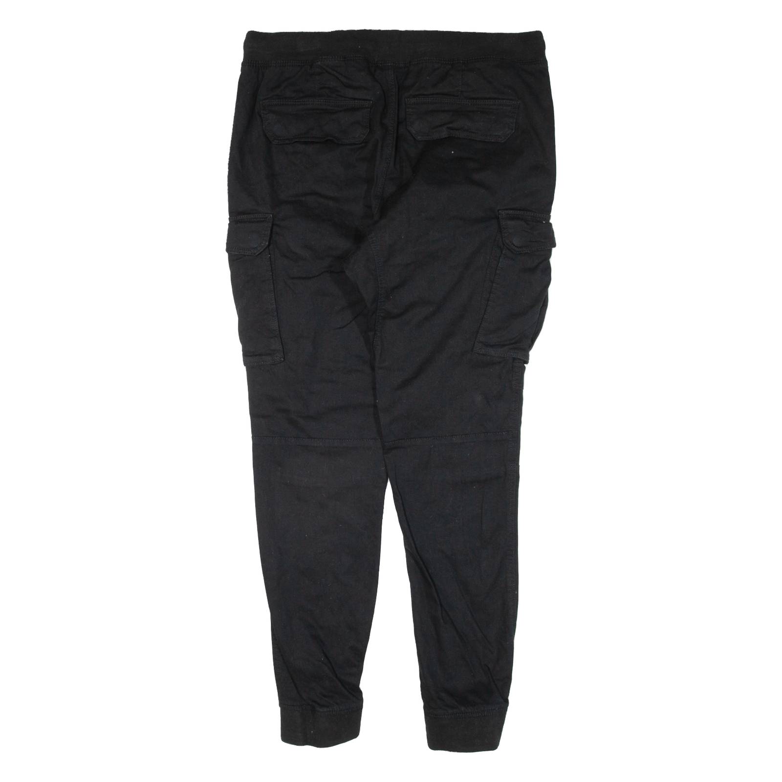 H&M Cargo Womens Trousers Black Slim Skinny W34 L28
