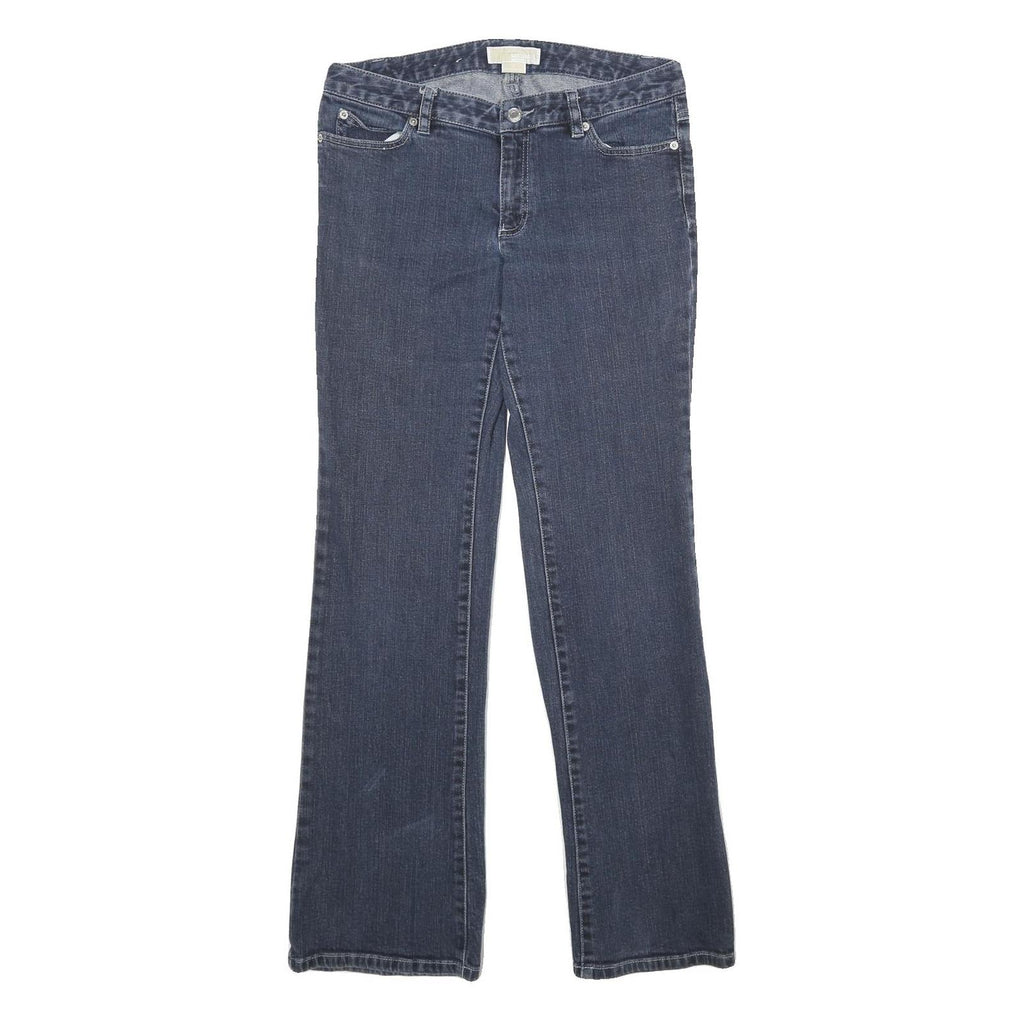 MICHAEL KORS Womens Blue Regular Flared Denim Medium W32 L32 Stylish Zip Jeans