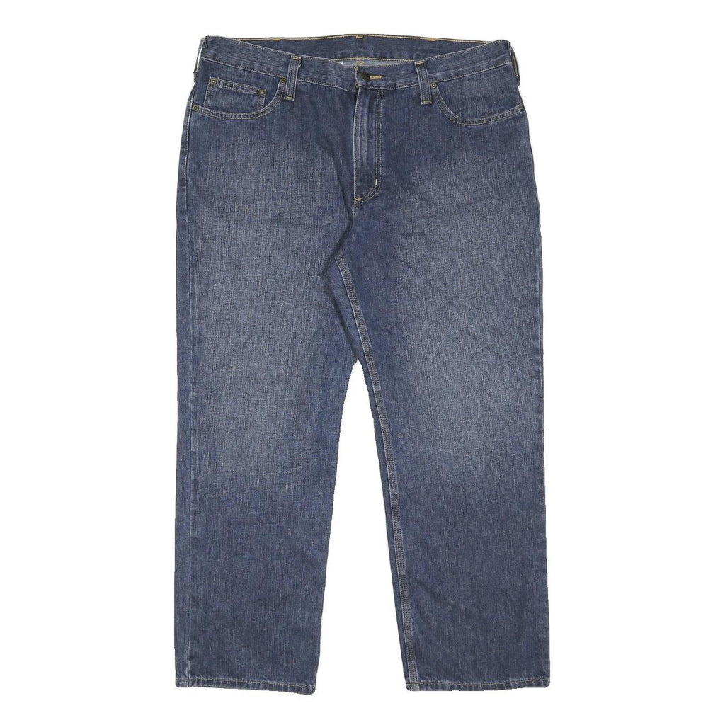 CARHARTT Mens Relaxed Jeans Blue Denim W33 L30 Classic Cotton Blend Zip