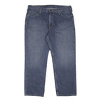 CARHARTT Mens Relaxed Jeans Blue Denim W33 L30 Classic Cotton Blend Zip