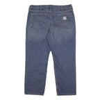 CARHARTT Mens Relaxed Jeans Blue Denim W33 L30 Classic Cotton Blend Zip