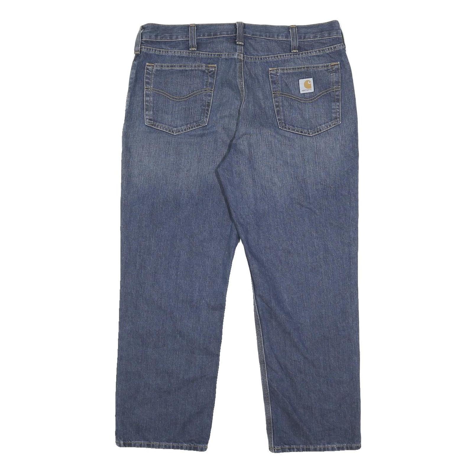 CARHARTT Mens Relaxed Jeans Blue Denim W33 L30 Classic Cotton Blend Zip