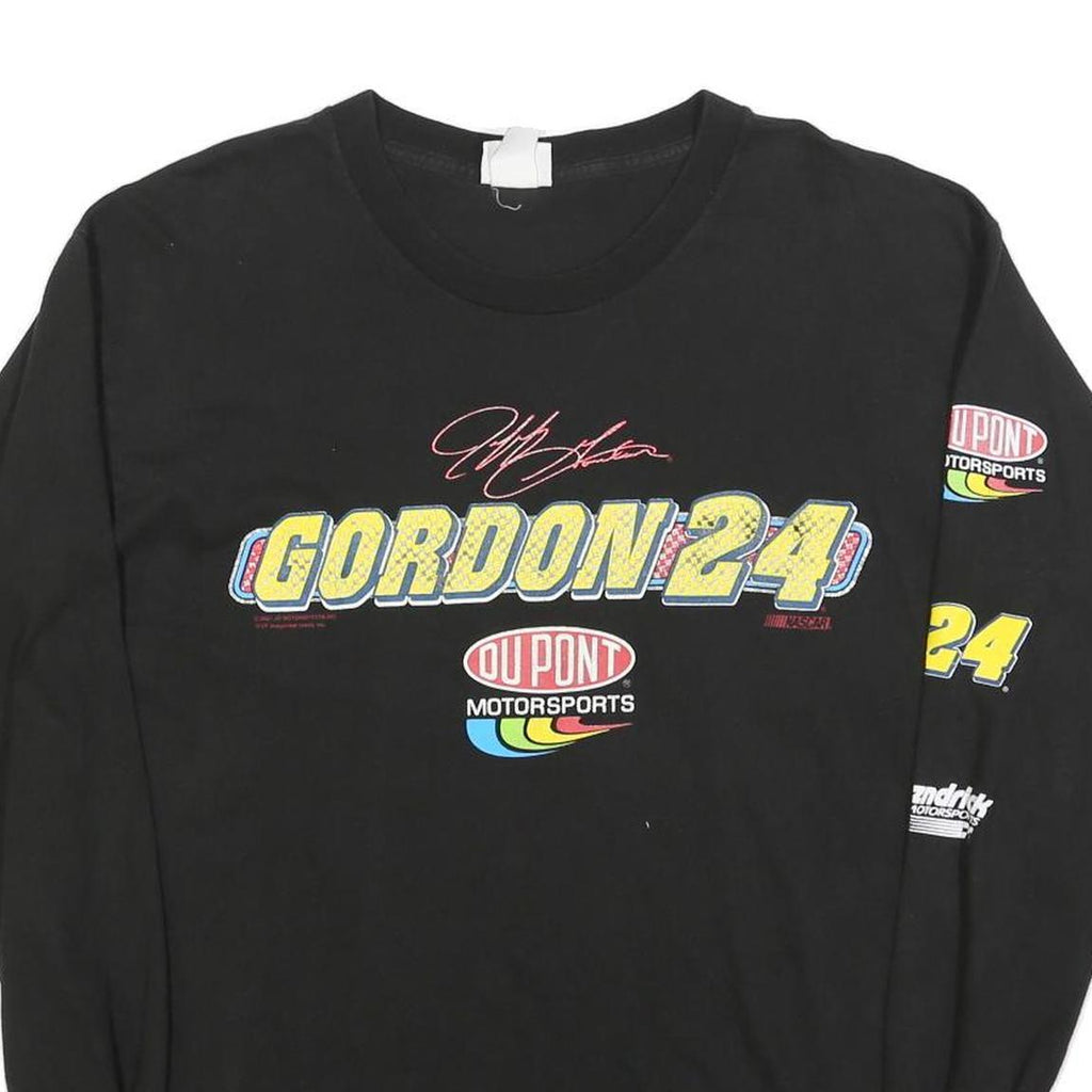 CHASE AUTHENTICS Mens Black Gordon 24 Racing Long Sleeve Crew Neck T-Shirt L