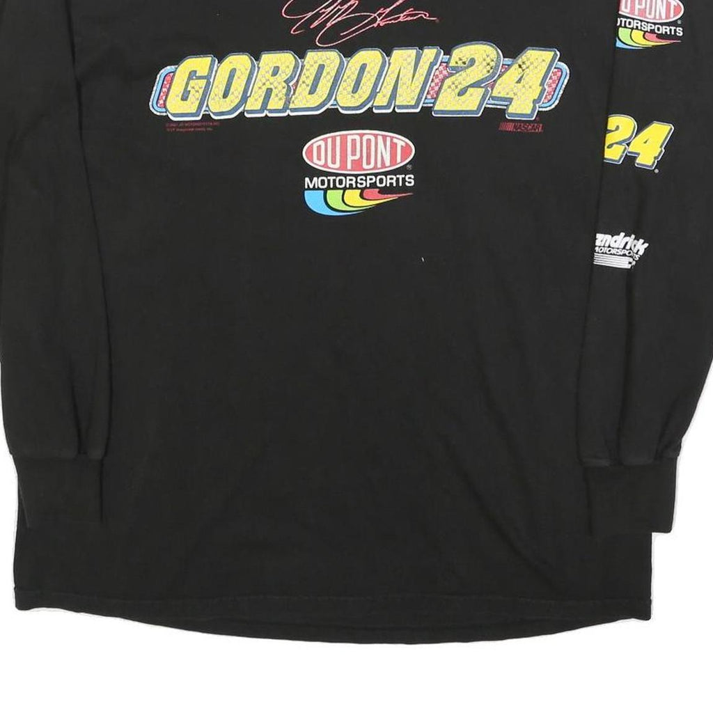 CHASE AUTHENTICS Mens Black Gordon 24 Racing Long Sleeve Crew Neck T-Shirt L