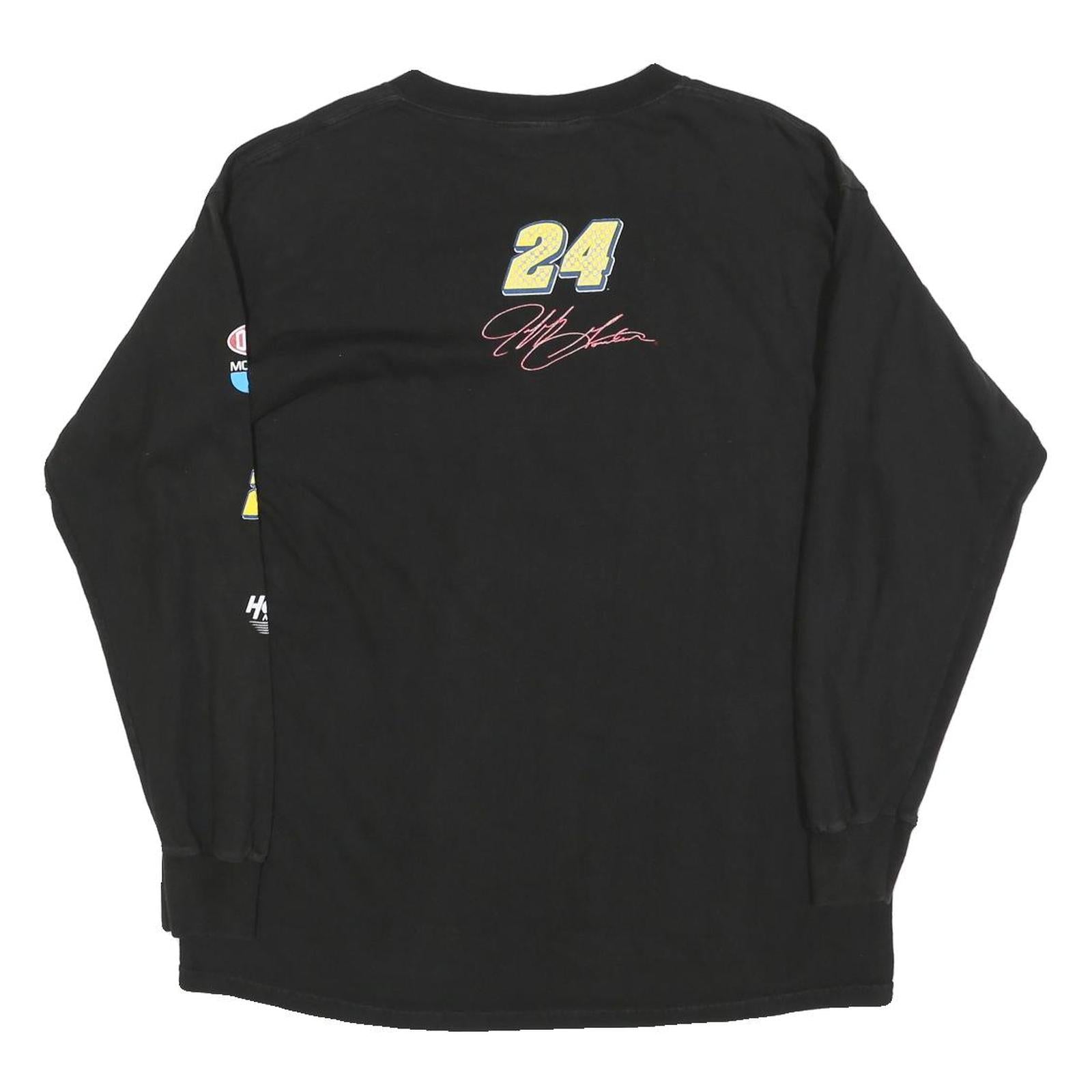 CHASE AUTHENTICS Mens Black Gordon 24 Racing Long Sleeve Crew Neck T-Shirt L