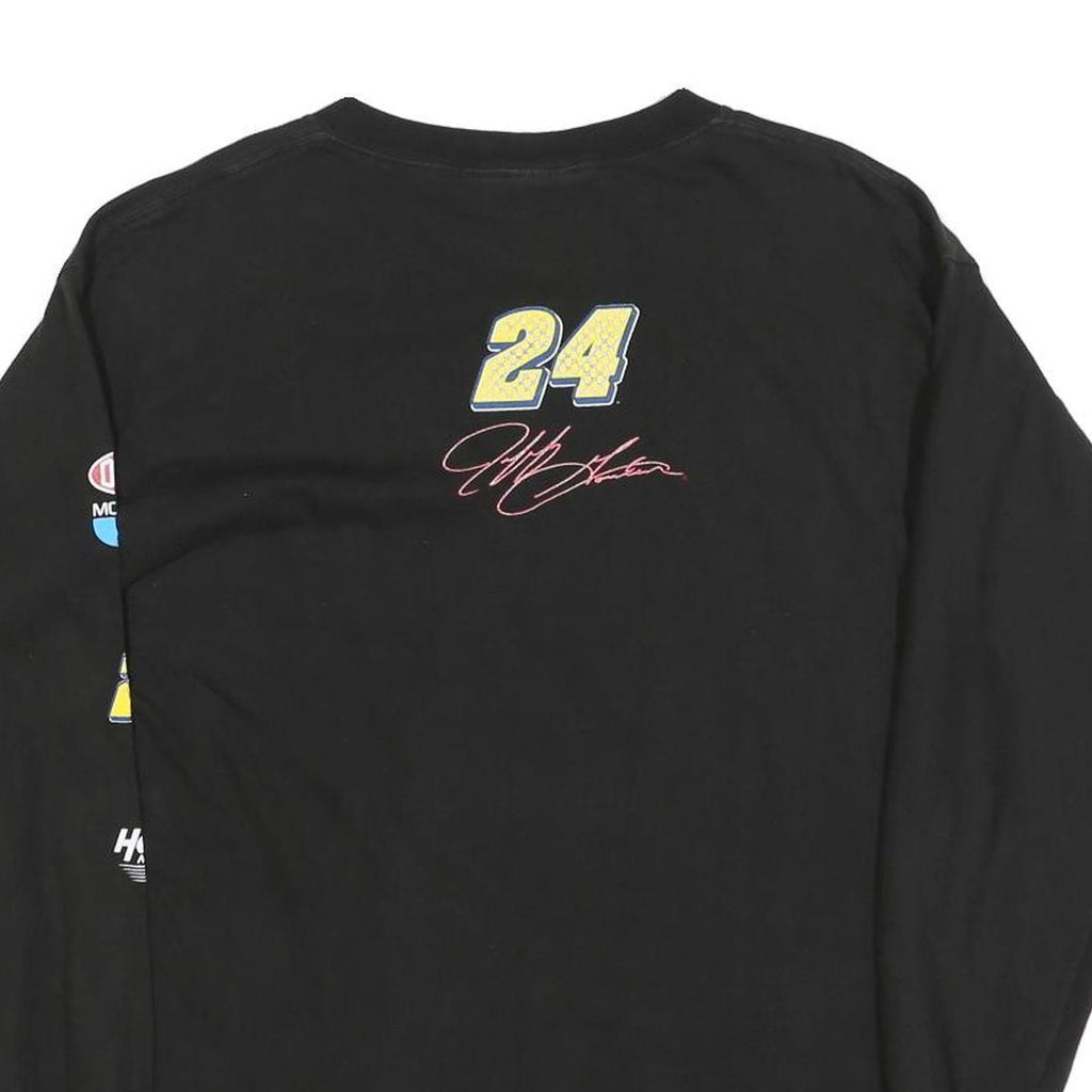CHASE AUTHENTICS Mens Black Gordon 24 Racing Long Sleeve Crew Neck T-Shirt L