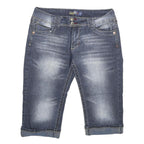 ANGELS Womens Denim Blue Casual Shorts L W30 Stylish Soft Cotton Blend