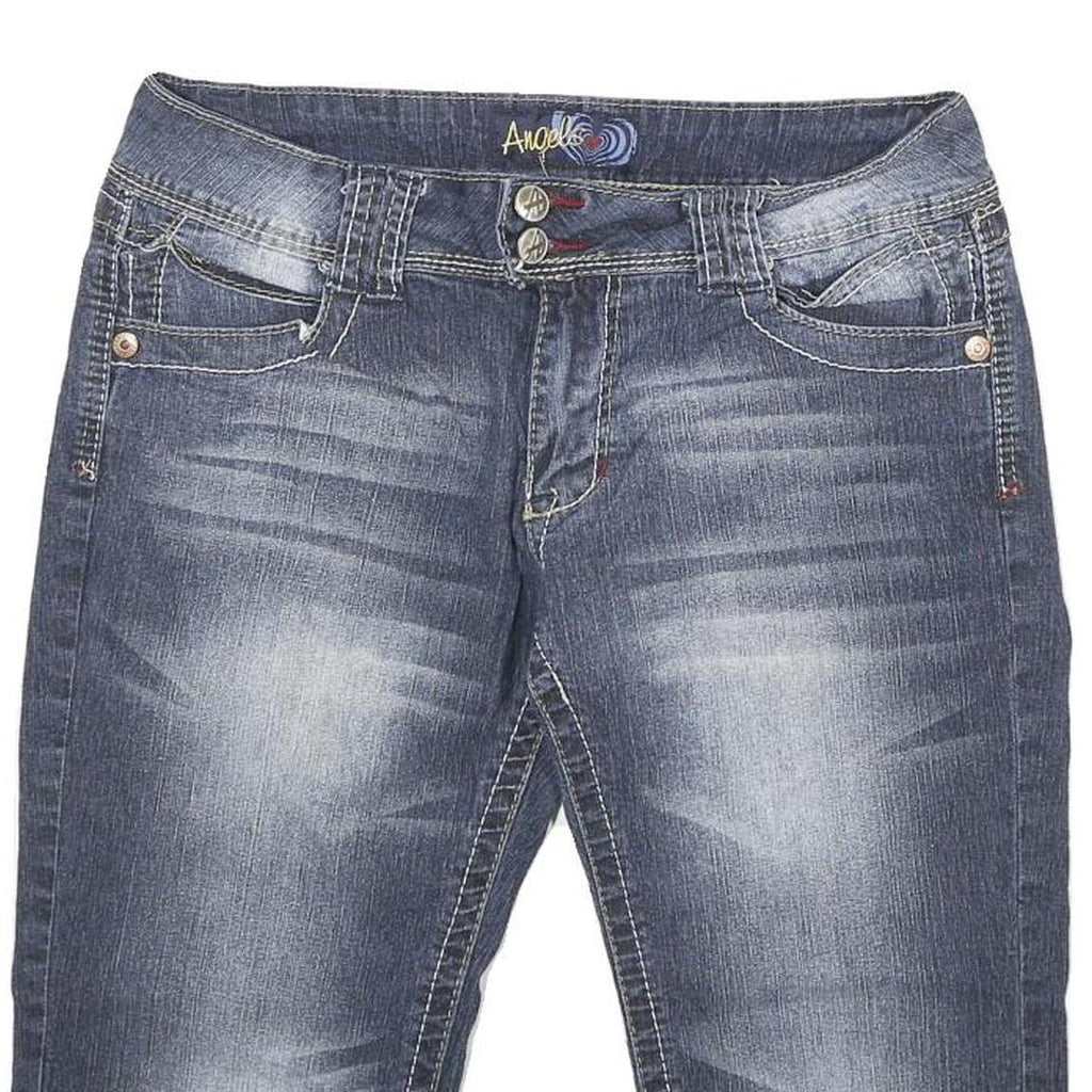 ANGELS Womens Denim Blue Casual Shorts L W30 Stylish Soft Cotton Blend