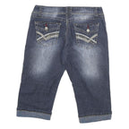 ANGELS Womens Denim Blue Casual Shorts L W30 Stylish Soft Cotton Blend