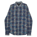 DKNY Mens Shirt Blue Camouflage Long Sleeve S
