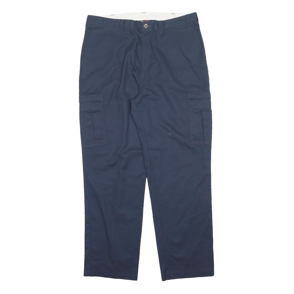 DICKIES Mens Polyester Blend Navy Regular Fit Straight Leg Trousers W40 L34