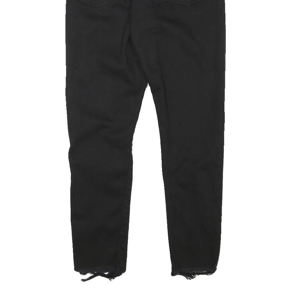 LEVI'S Womens Slim Black Skinny Denim Raw Hem W27 L25 Distressed Jeans